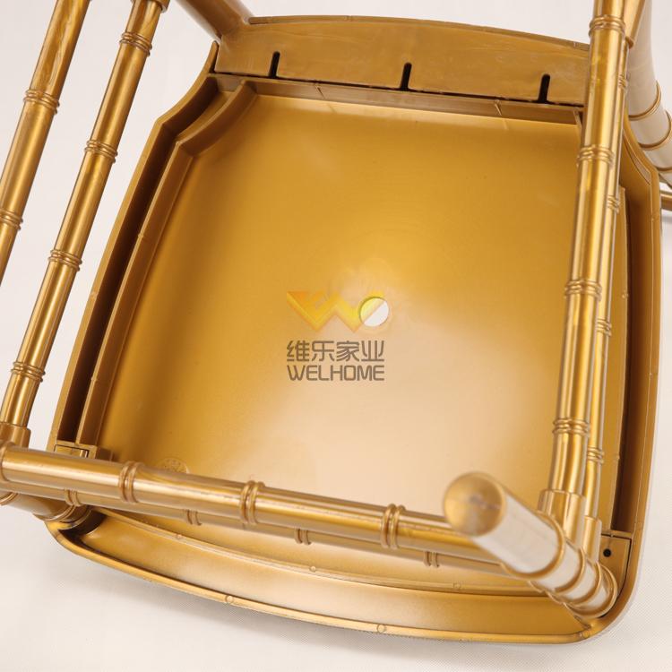 Golden Plastic tiffany chair For wedding/events